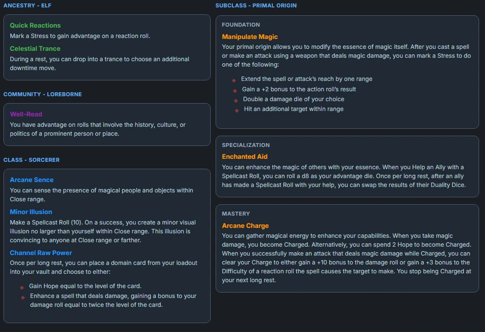 Features block rendering example